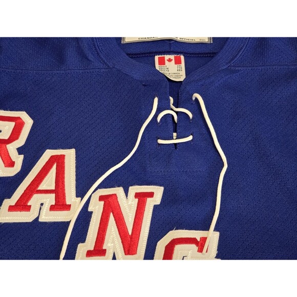 Vintage KOHO NEW YORK RANGERS BLUE JERSEY SIZE XXL Lace Front EUC Blank Back - Picture 7 of 17